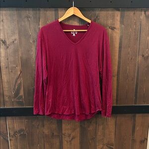 Segments 100% Merino Wool V Neck Long Sleeve Top Women’s Size XXL